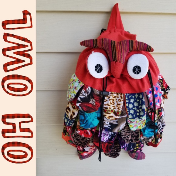 Handbags - Who Me? Red 🦉 Owl Backpack Bag